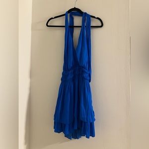 MUSTARD SEED ROYAL BLUE HALTER ROMPER